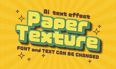 VECTOR paper texture text effect