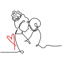 illustration of a mother and kid 