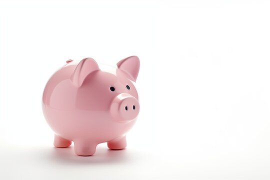 Piggy bank isolated over white background. Concept of banking and finance