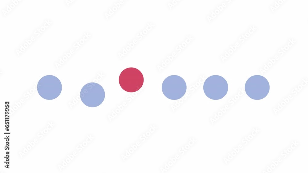 Poster dots swapping places back and forth 2d loading animation. rotating balls animated cartoon preloader,