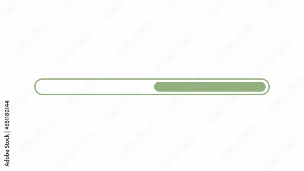 Poster progress bar moving back and forth 2d loading animation. data sync animated cartoon preloader, flat 