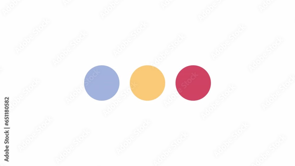 Poster three dots swapping places 2d loading animation. horizontal ellipsis animated cartoon preloader, fla