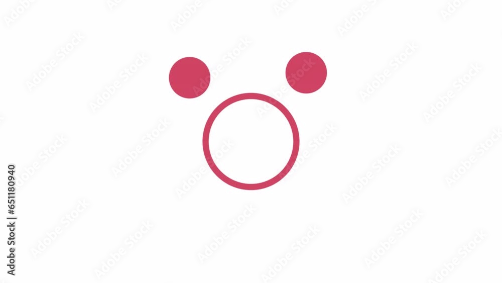 Poster two dots spinning around circle 2d loading animation. points rotate around animated cartoon preloade