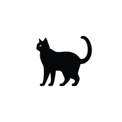 Black cat silhouette vector design