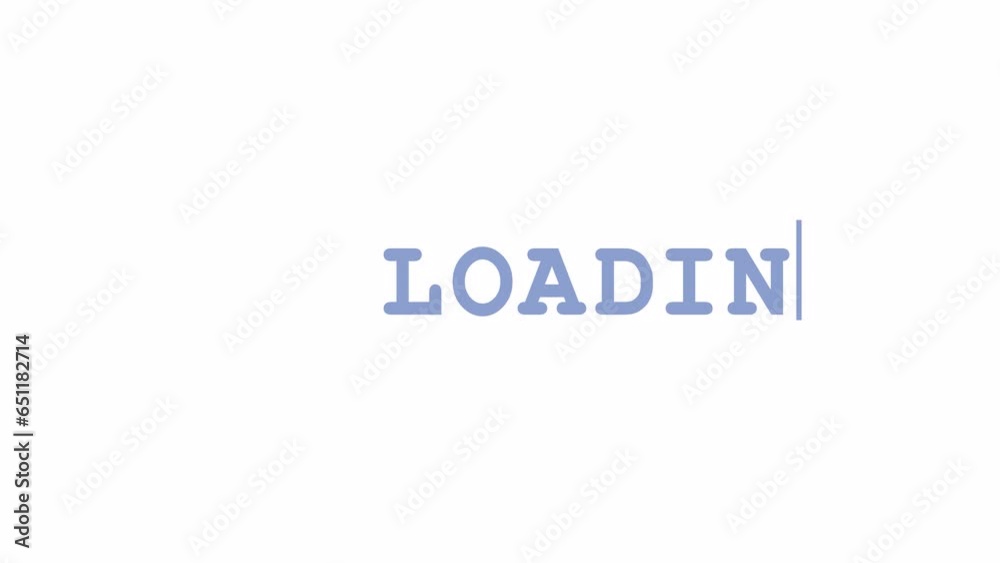 Fototapete typing letters with blinking cursor 2d loading text animation. input animated cartoon preloader, fla