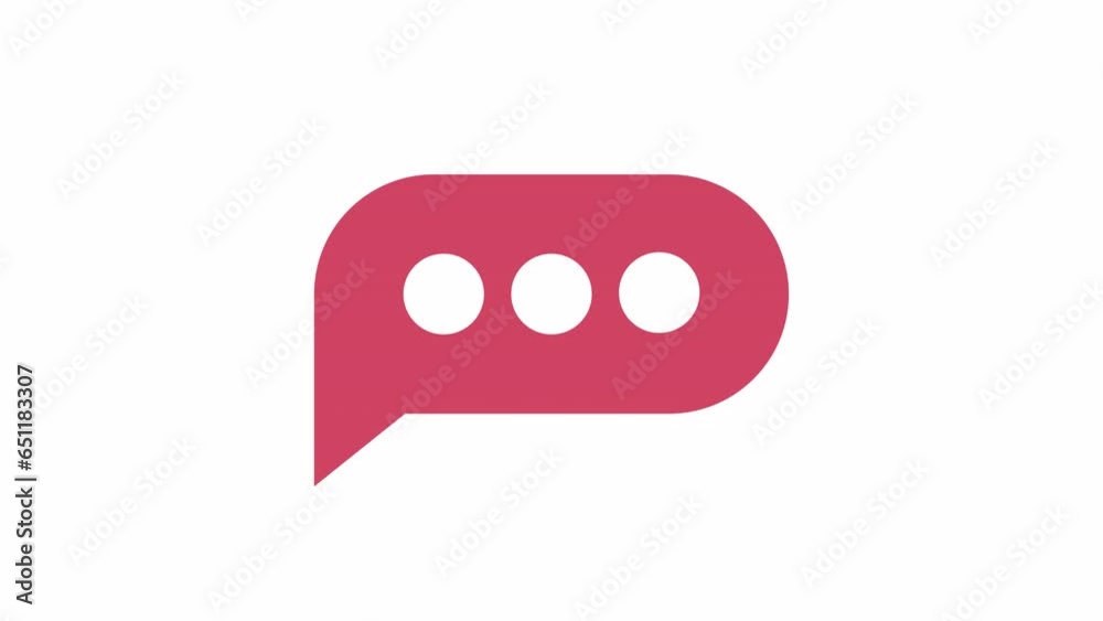 Poster chat bubble with three dots jumping 2d loading animation. typing dots animated cartoon preloader, fl