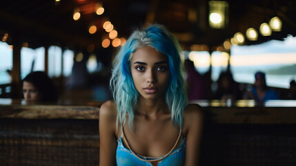 adult woman, 20s 30s, attractive slender beauty multiracial or South American, slim attractive