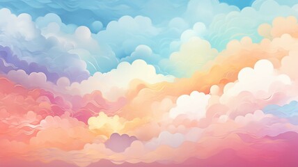 Fototapeta na wymiar Abstract Pastel Colors Cloud Background