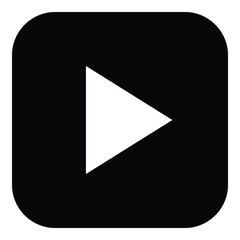 play button icon, vector isolated on white background. design for applications and web.