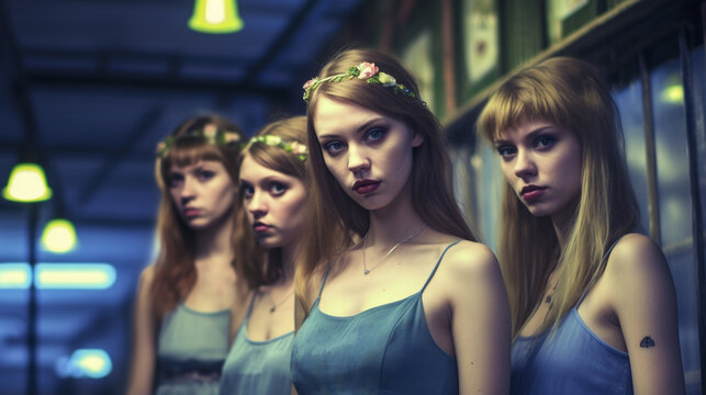 problems with party planning or bachelor party or waiting impatiently, in a warehouse or underground car park