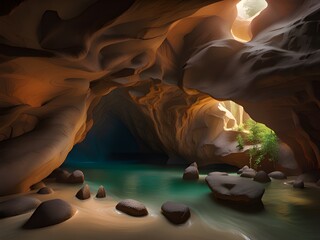 beautiful view of the cave