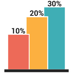 Business chart icon symbol image vector. Illustration of the diagram graphic statistics design image