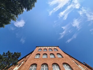 wonderful architecture in Berlin with a clear blue sky