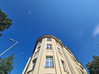 wonderful architecture in Berlin with a clear blue sky