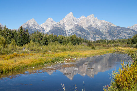 Mountains in Grand Teton National Park USA