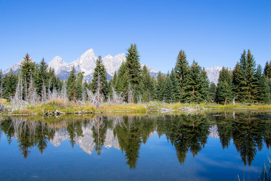 Mountains in Grand Teton National Park USA