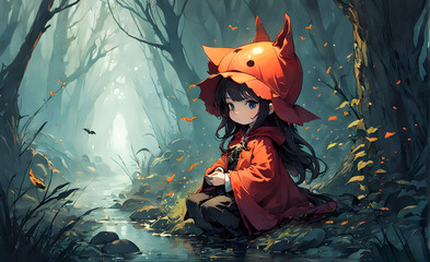 majestic cute loli girl in witch costume, Halloween,  anime , girl cute witch pumpkin, baby witch cute cartoon, bright, beautiful, splash, fantasy, Glittering, cute and adorable,  gothic lolita