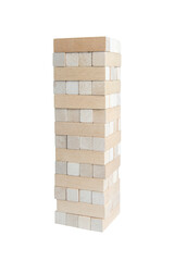 Jengo game. The goal is not to take risks and not to break the tower