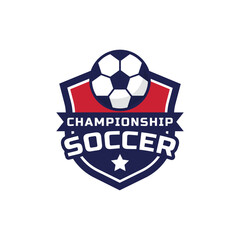 Soccer logo team with shield badge