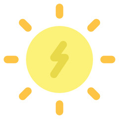 solar energy icon for illustration