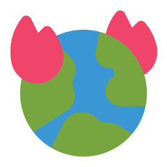 global warming icon for illustration