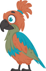 Fototapeta premium A beautiful bird with bright and cheerful colors. Vector Illustration.