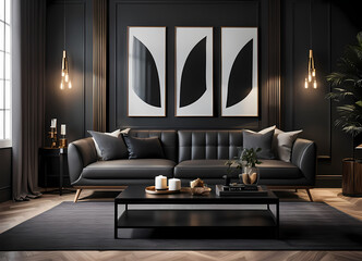 Modern luxury living room interior.Ai generated