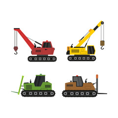 set of excavator logo vector illustrator
