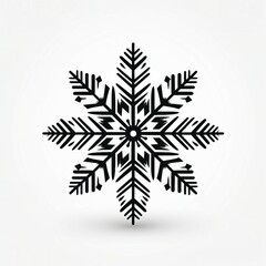 flat snowflake clip art isolated on white background