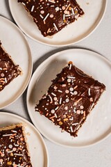 Slices of Cake with Chocolate Frosting