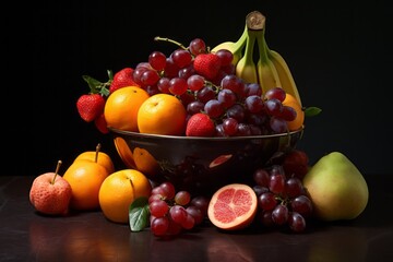 Naklejka na ściany i meble Vibrant Medley: Assorted Fruits in Bowl - AR 3:2