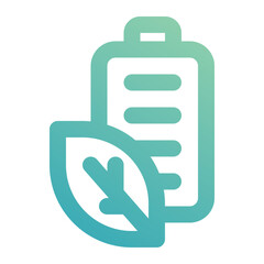 eco battery icon for illustration