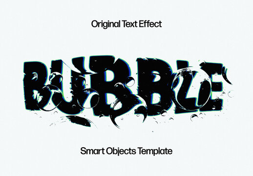 Liquid Modulator Text Effect Mockup