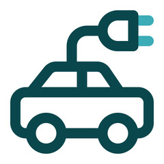 electric car icon for illustration