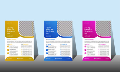 Professional business flyer design template A4 size.