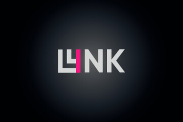 vector minimalist letter l link logo design