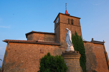 Oingt church, France