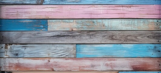 Colorful wooden panel