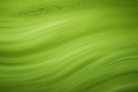 green Cool Matcha paint texture with a pattern of grass and leaves, Background for wallpaper and card