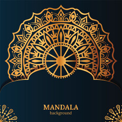 luxury mandala with abstract background. Decorative mandala design for cover, card, print, poster, banner, brochure, invitation.	