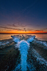 During the blue hour at the lake