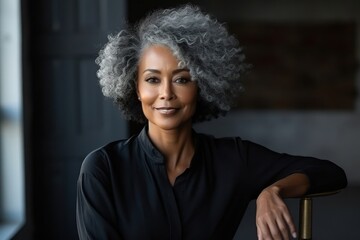 Black Female Psychologist Occupation Job Expertise Work Environment Background Generative AI - obrazy, fototapety, plakaty