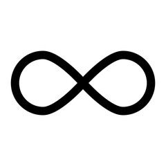 Abstract infinity symbol, infinity icon vector in flat trendy style illustration isolated on white background.
