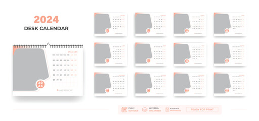 Desk Calendar 2024 or Corporate Business Plan Desk Calendar 2024