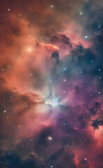 Space nebula wallpaper illustration.