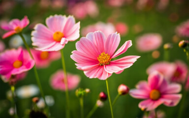 Fototapeta premium pink flower in garden