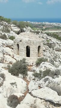 Christian orthodox cave church. Agioi saranta holy chapel Protaras Cyprus