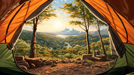 Inside the Camping Tent: Nature's View