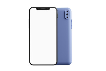 blank screen smartphone in 3d render design.