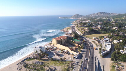 DRONE PHOTOGRAPHY ON THE ROAD IN CABO SAN LUCAS BAJA CALIFORNIA SUR MEXICO